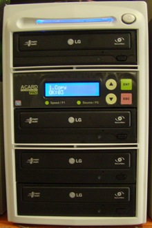 DVD Duplicator 1:3 (SATA model) with Blu-Ray compatible controller card